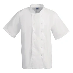 Image of Whites Boston Unisex Short Sleeve Chefs Jacket, White, XS / X Small, Apparel, Double Breasted, Machine Washable, Embroidable, Chest Size: 32 34 inch 81 86cm B250