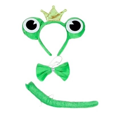 Image of Petitebelle Crown Frog Headband Bowtie Tail 3pc Costume (One Size)