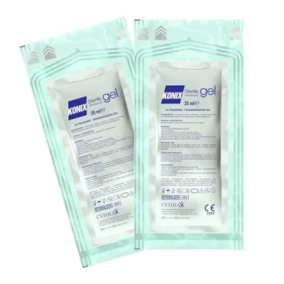 Image of 48pk 20ml Cytolax Ultrasound Gel Sachet, Sterile Double Wrapped Clear Conductive High Viscosity Transmission Doppler Machine Hypoallergenic Non Irritating Staining, CE Certified