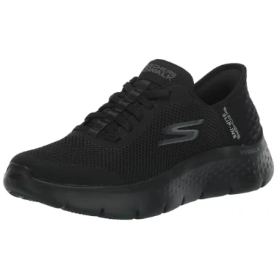 Image of Skechers Wide Fit GO WALK FLEX Trainers, Women&#039;s, Size: 3.5, Black shoes