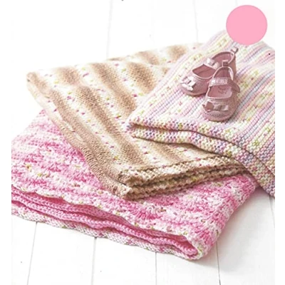 Image of Sirdar Hayfield 4676 Knitting Pattern Easy Knit Baby Blankets in Blossom Chunky by