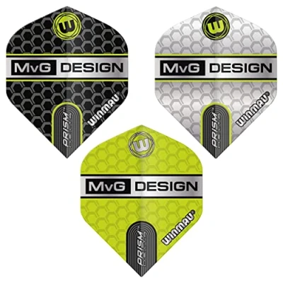Image of WINMAU Michael Van Gerwen Specialist MVG Design Dart Flight pack 3 Sets Per (9 flights in total)