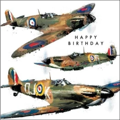Image of Birthday Card (CM 080844) Blank Spitfires From The Just Josh Range