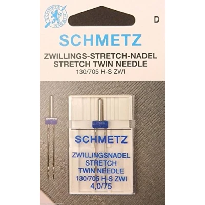 Image of Schmetz 1 130/705 Stretch Twin Needle Sewing Machine 4.0 / 75