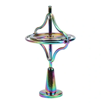 Image of Zerodis Gyroscope Toy, Anti‑Gravity Spinning Balance Toy Alloy Precision Stress Relief Scientifc Learning For Children Kids Toddler(Colorful)