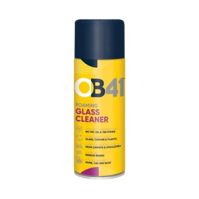 Image of OB41 Foaming Glass Cleaner Multi Purpose Surface Cleaning Agent Quick Acting Formula Glass, Chrome, Plastics &amp; More 400ml