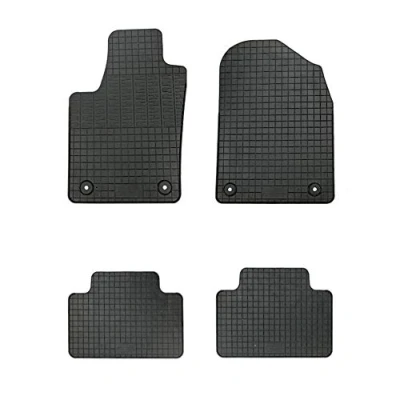 Image of AUTO STYLE Rubber car mats set compatible with Jeep Grand Cherokee (WK2) 2017 (4 pieces + fixing system)