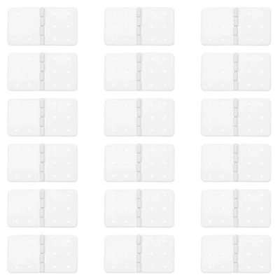 Image of YINETTECH 30PCS RC Airplane Hinges 36x20mm Rectangle Foldable Plastic Pinned for DIY Model Parts Replacements White
