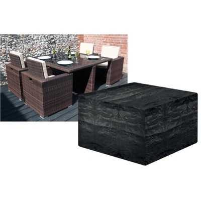 Image of Garland 4 Seater Small Cube Set Cover Black, 5 Year Warranty