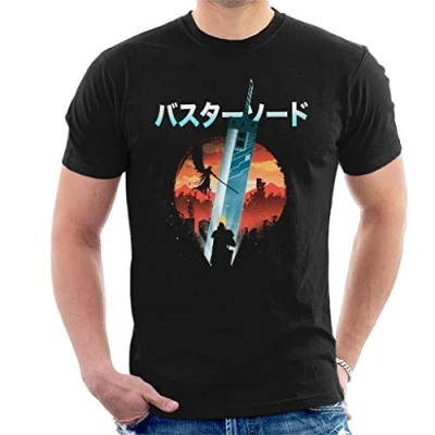 Image of Final Fantasy 7 Sephiroth Kanji Men&#039;s T Shirt Black