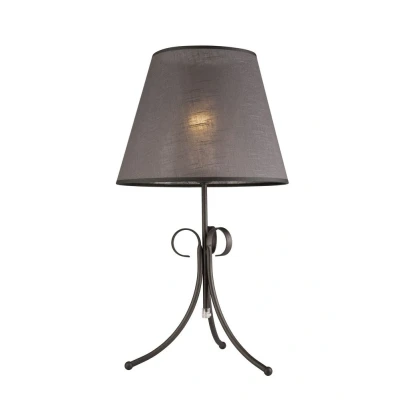 Image of Lorenzo Table Lamp With Fabric Shade Anthracite, 1x E27