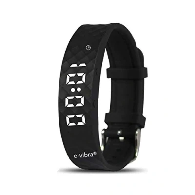 Image of e vibra Silent Vibrating Alarm Reminder Watch with up to 12 Personal Alarms for Kids &amp; Adult Medical (Black)