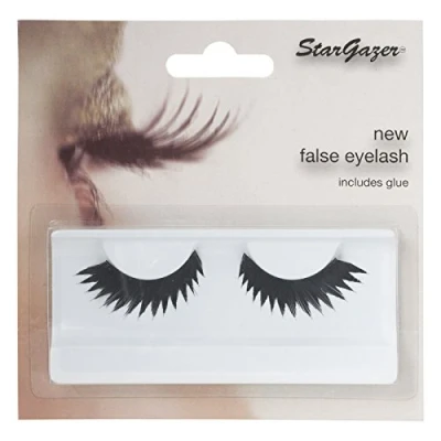 Image of Stargazer Feather Eye Lashes style 52, synthetic lash pair includes glue.