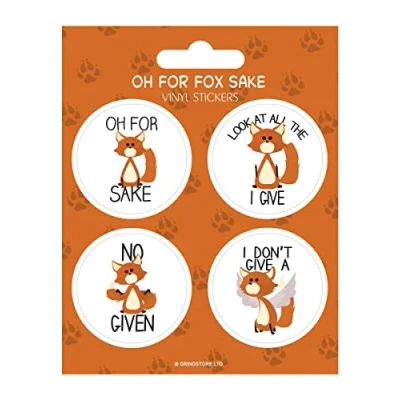 Image of Grindstore Oh For Fox Sake Vinyl Sticker Set Pack
