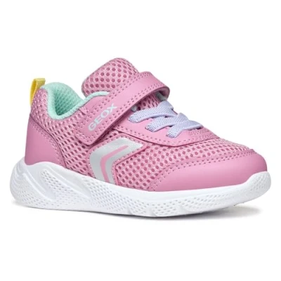 Image of Geox Baby B SPRINTYE Girl D Sneaker, Pink/Watersea, 6 UK Child