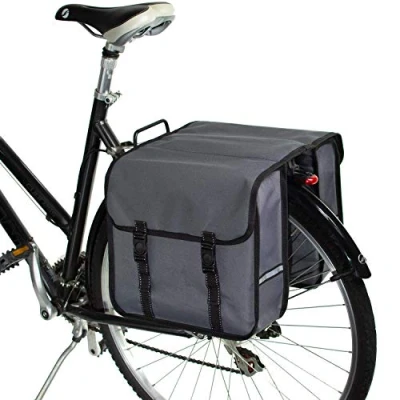 Image of BikyBag Classic Bicycle Double Panniers Bag Fashion Cycle Bike Women&#039;s Men&#039;s (Grey)