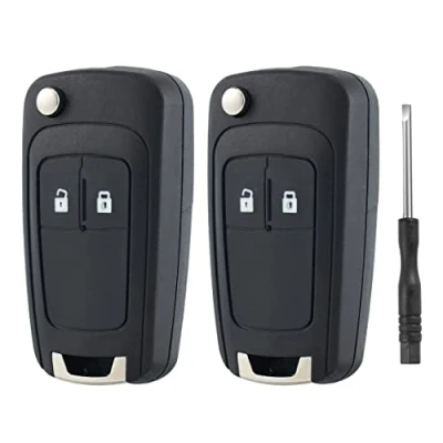 Image of Betterher 2pcs Car Key Fob Case 2 Buttons Remote Control Replacements compatible for OpeI Vauxhall Buick Astra Insignia Vectra Chevrolet Captiva Orlando Cruze Aveo Spark