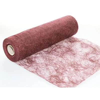Image of Protinam Table Runner, Polyester, 3580 Bordeaux, 25m