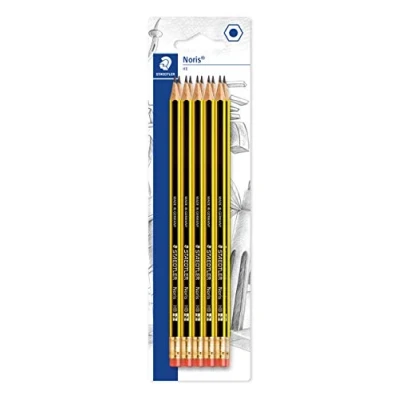 Image of STAEDTLER 122 2BK10D Noris HB Eraser Tip Pencil (Blister of 10)
