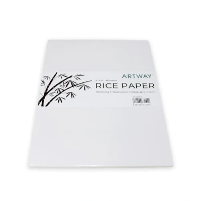 Image of Artway Chinese Sumi Rice Paper Pad 48 Sheets 9&quot; x 12&quot; 35gsm, White