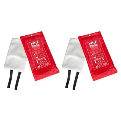 Image of KAV Fire Blanket Essential Accessories for Home, Kitchen, Caravans, Garages Protect with Blanket, Guard, and First Response Tools Versatile Extinguisher Home Equipment (2)