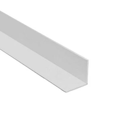 Image of 2 x White 1 Metre UPVC Plastic Rigid Angle 25 25mm Corner Cover Trim 90 Degree