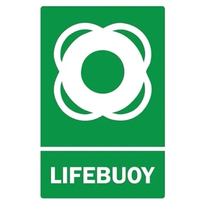 Image of Lifebuoy water safety sign 1mm flexible Plastic (300mm x 200mm)