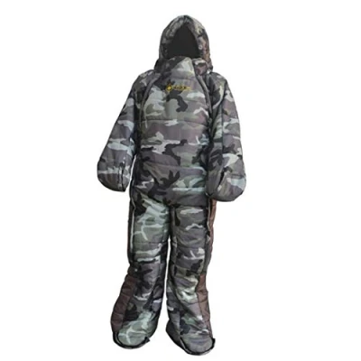Image of sharprepublic Adult Wearable Sleeping Bag with Arm Legs for Family Camping Travel Hospital Multicolor, XL