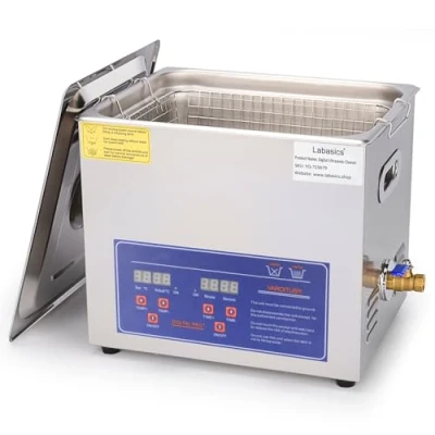 Image of Labasics Ultrasonic Cleaner, Professional All purpose Stainless Steel Cleaner with Digital Display Timer and Heat Control for Laboratory 220V, 10L