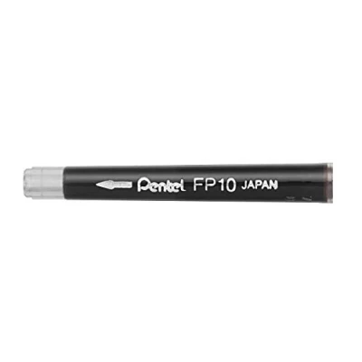 Image of Pentel FP10 SPO Refill Ink Cartridges for XGFKP Brush Pen Set of 12 Packs 4, Sepia