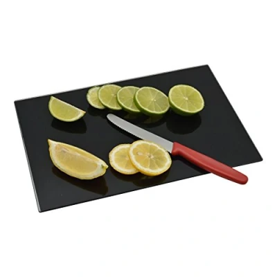 Image of Black 30cm x 20cm Glass Chopping Board By Harbour Housewares