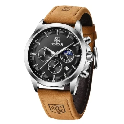 Image of BENYAR Watches for Men Chronograph Analogue Quartz Movement Wrist Watch Fashion Business Sports 30M Waterproof Scratchproof Stylish Elegant Gifts