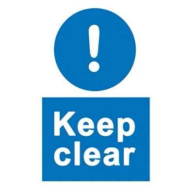 Image of 4 x Keep Clear Information Sign Removable Self Adhesive Waterproof Durable Vinyl Label Sticker 225mm 160mm