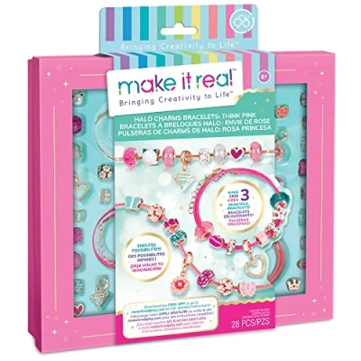 Image of Make It Real 1722 Jewellery Making Sets for Children, Multi Coloured