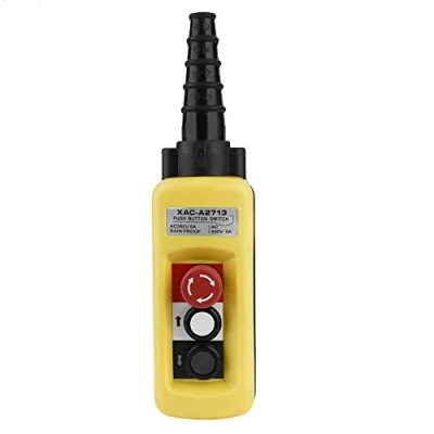 Image of KSTE Crane Chain Hoist Push Button Switch Lifting Pendant Controller with Emergency Stop Compatible Safety