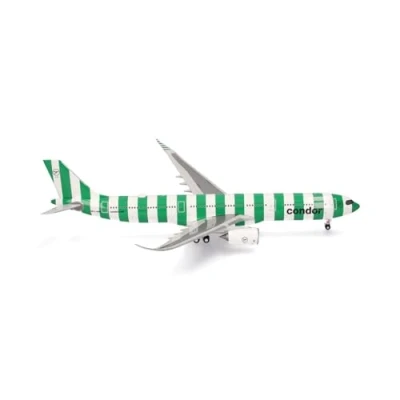 Image of Herpa airplane model Condor Airbus A330 900 neo &quot;Island&quot; D ANRA on a scale of 1 : 200, plastic miniature with pedastal, building, collectors edition