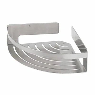 Image of Tiger Caddy Corner Shower Basket, Stainless Steel Brushed, 22.4 x 7 cm