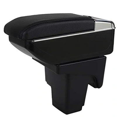 Image of YJYWZH Car Armrest For Focus 3 mk3 2011 2019 Double Layer Console Center Large Storage Box Black Stitching
