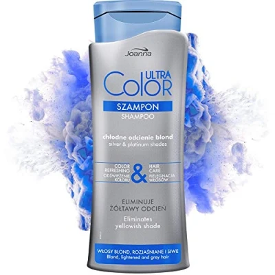 Image of Joanna Ultra Color Shampoo for Gray Blonde and Lightened Hair Cool Shades 400ml