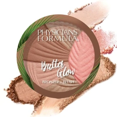 Image of Physicians Formula Butter Glow Bronzer + Blush, 2 in 1 Creamy Powder with Enriched Illuminating &amp; Moisturizing Blend, Healthy