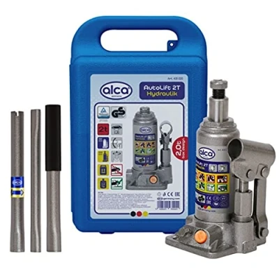 Image of alca Germany 2 Tons Hydraulic Car Bottle Lift Jack Stand With Carry Blow Case A431020