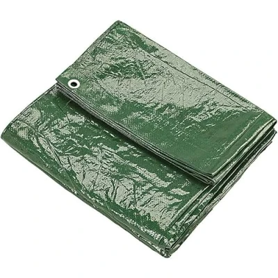 Image of KAV Tarpaulin waterproof heavy duty 130 GSM LARGE 6M x 9 M (20ftx 30 FT) with Eyelets ground sheet Multifunctional Quality Cover Tarp (Green)