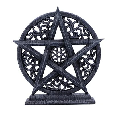 Image of Nemesis Now Twilight Pentagram Ornament, Silver, 15.5cm, Resin