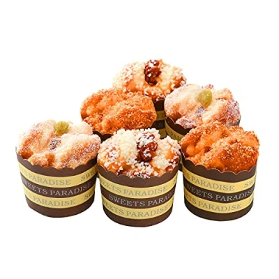 Image of HELTER 6pcs Simulation Cupcake, Realistic Artificial Food Cake Fake Cupcake Bread Dessert Display Props Real Model for Home Kitchen Shop Decoration