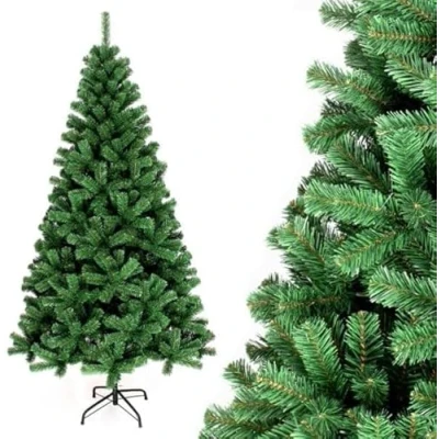 Image of 2ft 3ft 4ft 5ft 6ft 7ft 8ft Green Artificial Christmas Trees PVC Colorado Design with Sturdy Metal Stand, Full &amp; Lush Spruce Branches Indoor Outdoor Holiday (6FT)