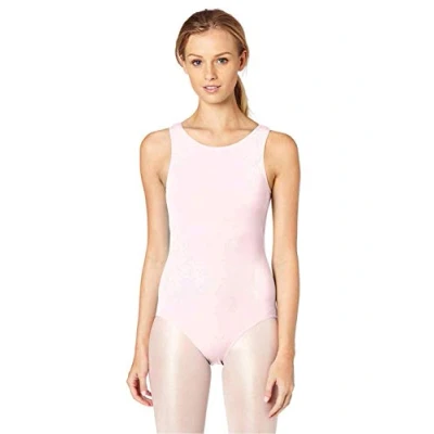 Image of Capezio Women&#039;s High Neck Tank Leotard, Pink, S