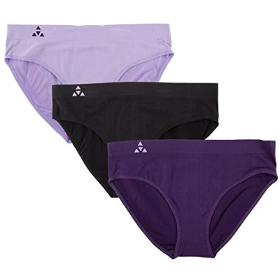 Image of Balanced Tech Women&#039;s Seamless Bikini Panties 3 Pack BlackBerry/Tulip Assorted X Small