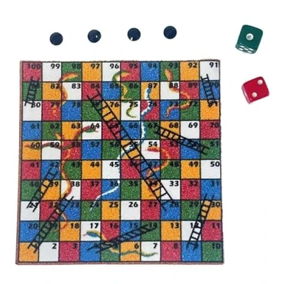 Image of Melody Jane Dolls House Traditional Snakes &amp; Ladders Miniature Games Toy Shop Accessory 1:12