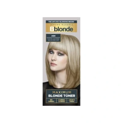 Image of Jerome Russell Bblonde Ash Maximum Blonde Toner Non Permanent Hair for Pre Lightened &amp; Colour, Dye with No Ammonia or Peroxide, Lasts 8 Washes, 75ml