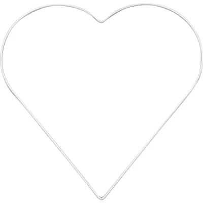 Image of Glorex Metal Heart 28 cm, White